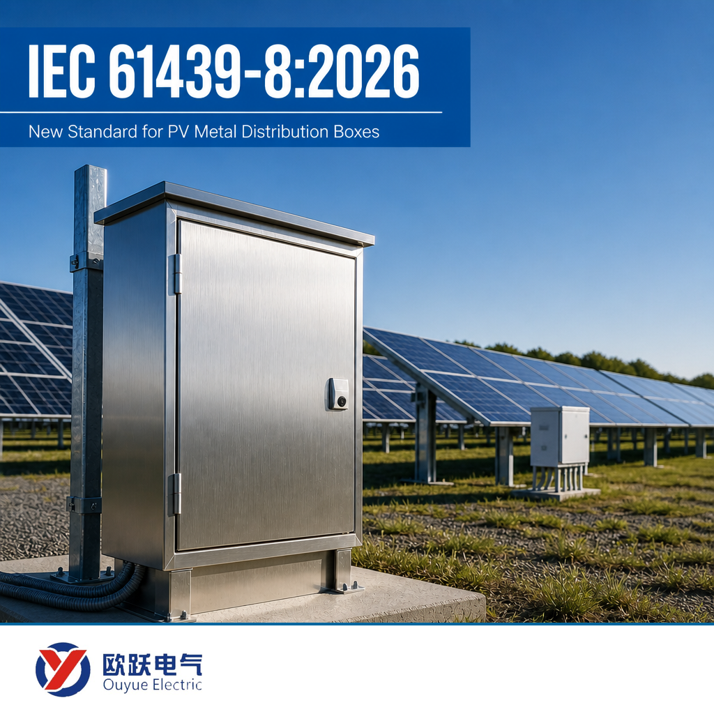 Нови IEC 61439-8:2026 Правила за PV метални дистрибутивни кутии